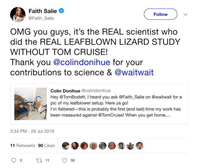 Faith Salie twitter response